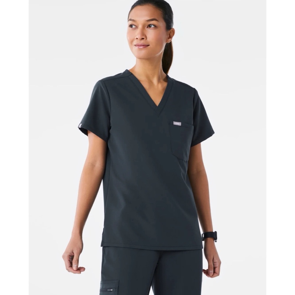 Figs Dark Harbor Catarina™ - One-Pocket Scrub Top XXL 2XL Blue Women’s Uniform